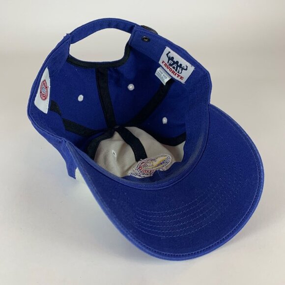Kansas Jayhawks NCAA Blue Gray Fan Favorite Relaxed Fit Strapback Adjustable Hat - Picture 4 of 6